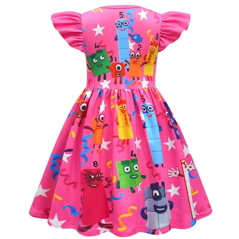 Детское платье для косплея цифровые строительные блоки новые платье-юбка с