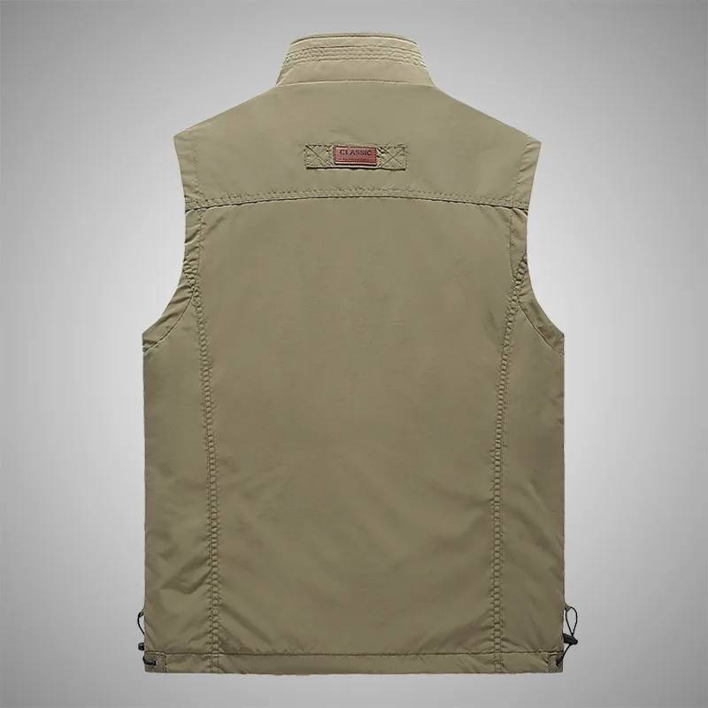 Fashion Mens Jacket Sleeveless Vest Spring Thermal Soft Vests Autumn Men's Outdoor Casual Coats Men Stand Collar Waistcoat 6XL