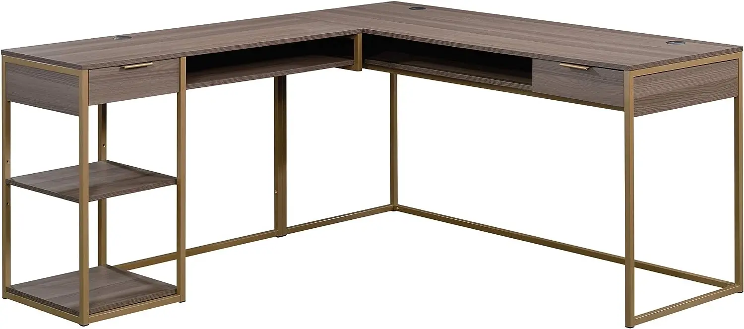 

Lux L-Shaped Desk, L 65.98" x W 60.0" x H 29.72", Diamond Ash Finish