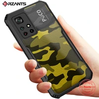 rzants for xiaomi poco m4 pro 5g 4g case camouflage military design shockproof slim crystal clear cover casing