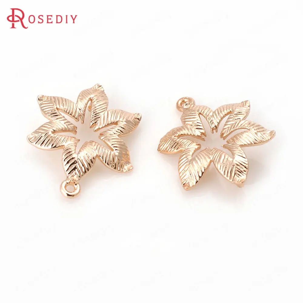 10 шт. латунные подвески в форме цветка 13 х10 мм 15 х14