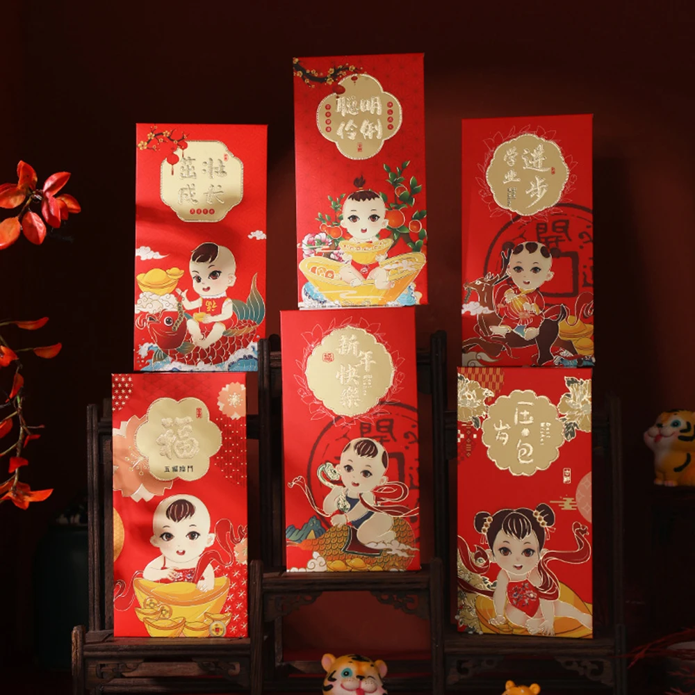 

Конверты китайские красные на удачу, 36 шт.