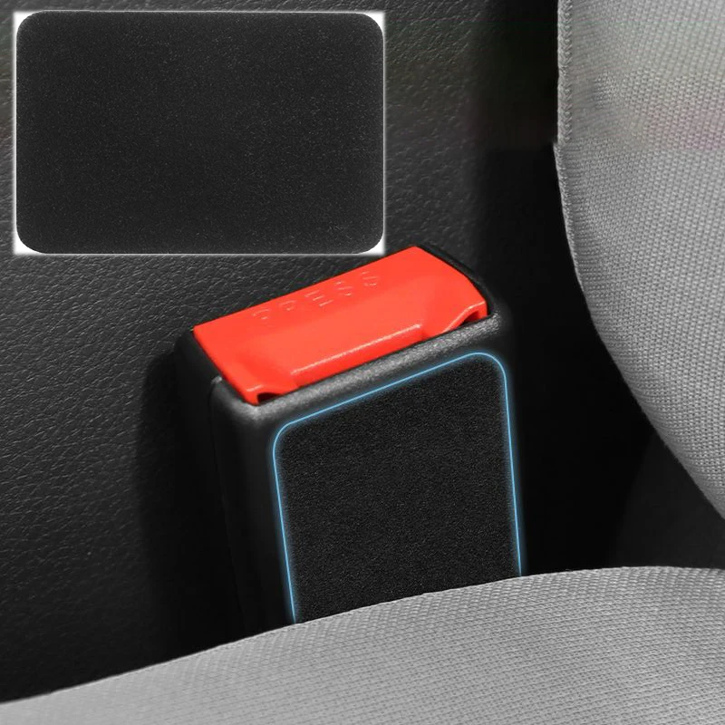 

2X Car Seatbelt Buckle Anti-Collision Sticker Pads Safety Belt Anti-Noise Silencer Quite Lock Clip Protector Black Accessories
