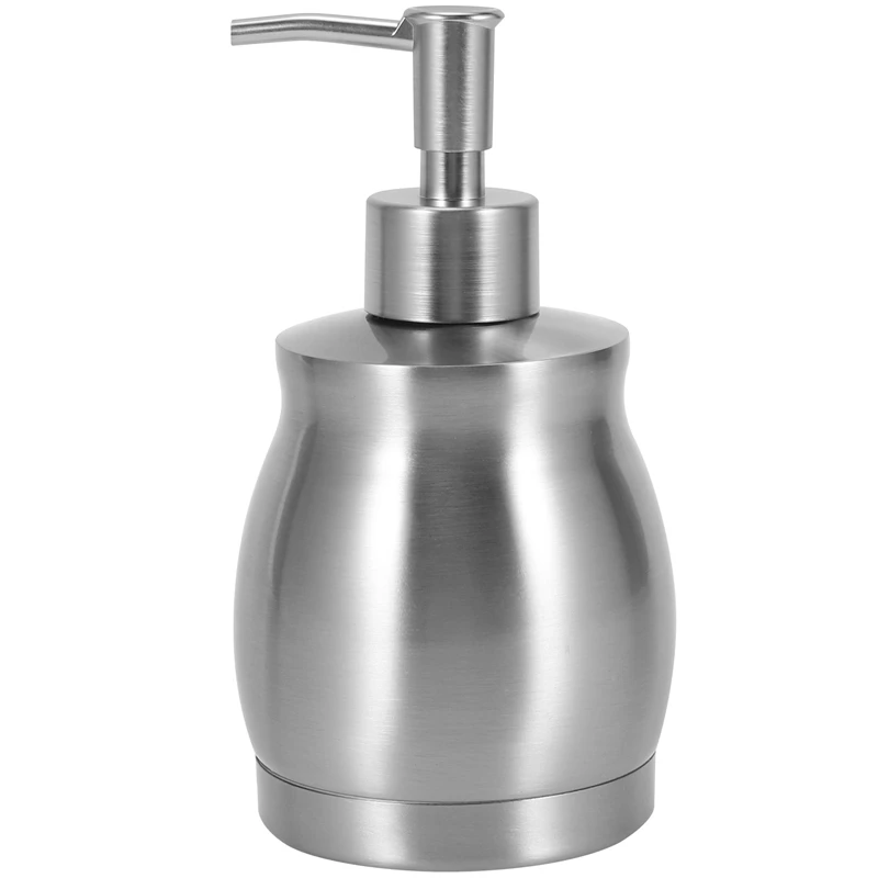 

Stainless Steel Countertop Soap Dispenser Prime 390 Ml Liquid Bottle For Kitchen & Bathroom Hand Dish Lotion