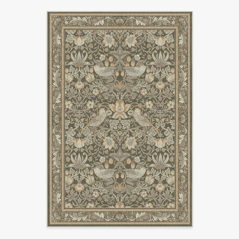 

Ковер для гостиной, большой размер, прикроватный напольный коврик для спальни, ковры, которые можно стирать в машине, весенние цветы, птицы, ретро ковер для украшения дома