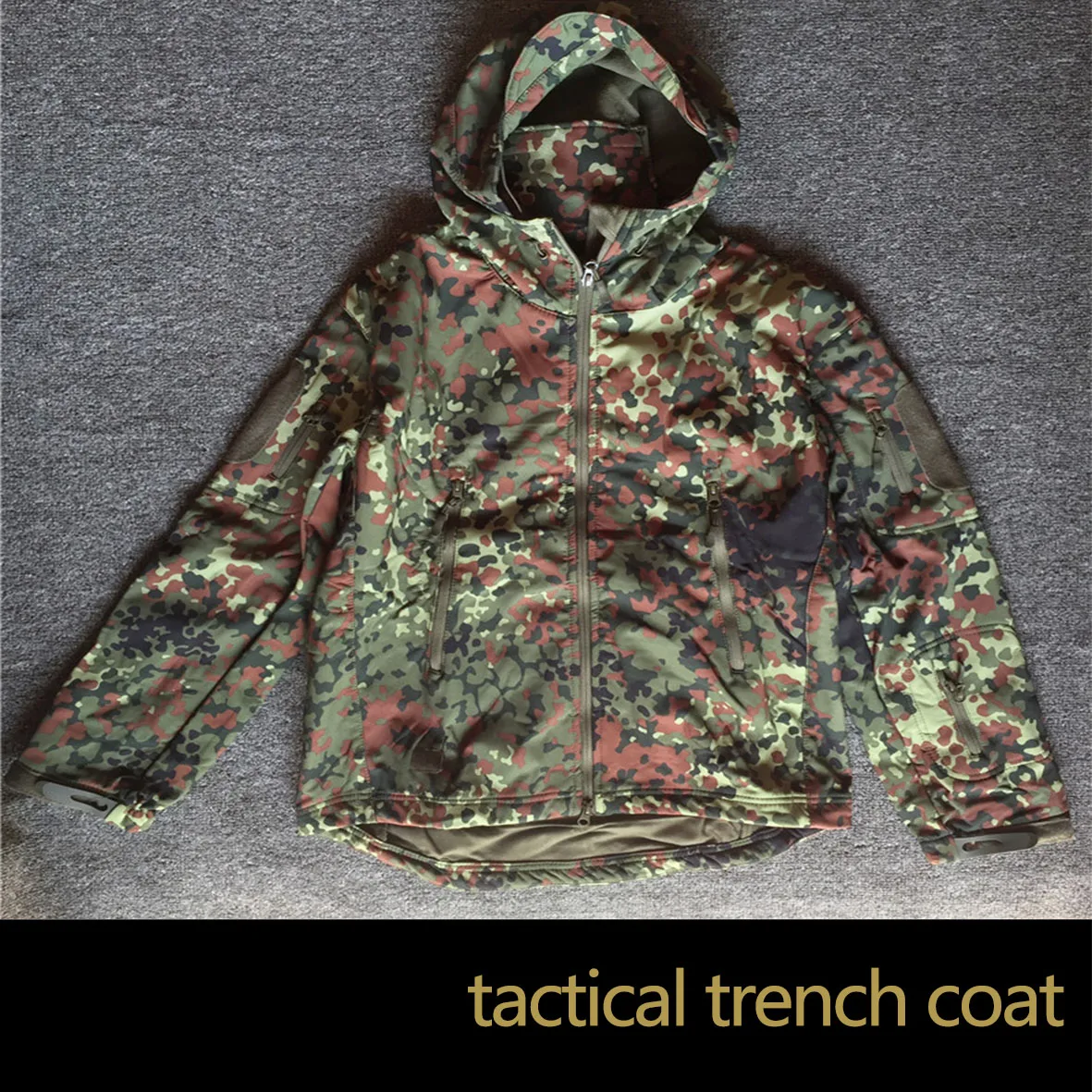 

Немецкий пятнистый джунгли мягкая оболочка Боевая куртка немецкий пятнистый лесной Тад флисовая тактическая ветровка