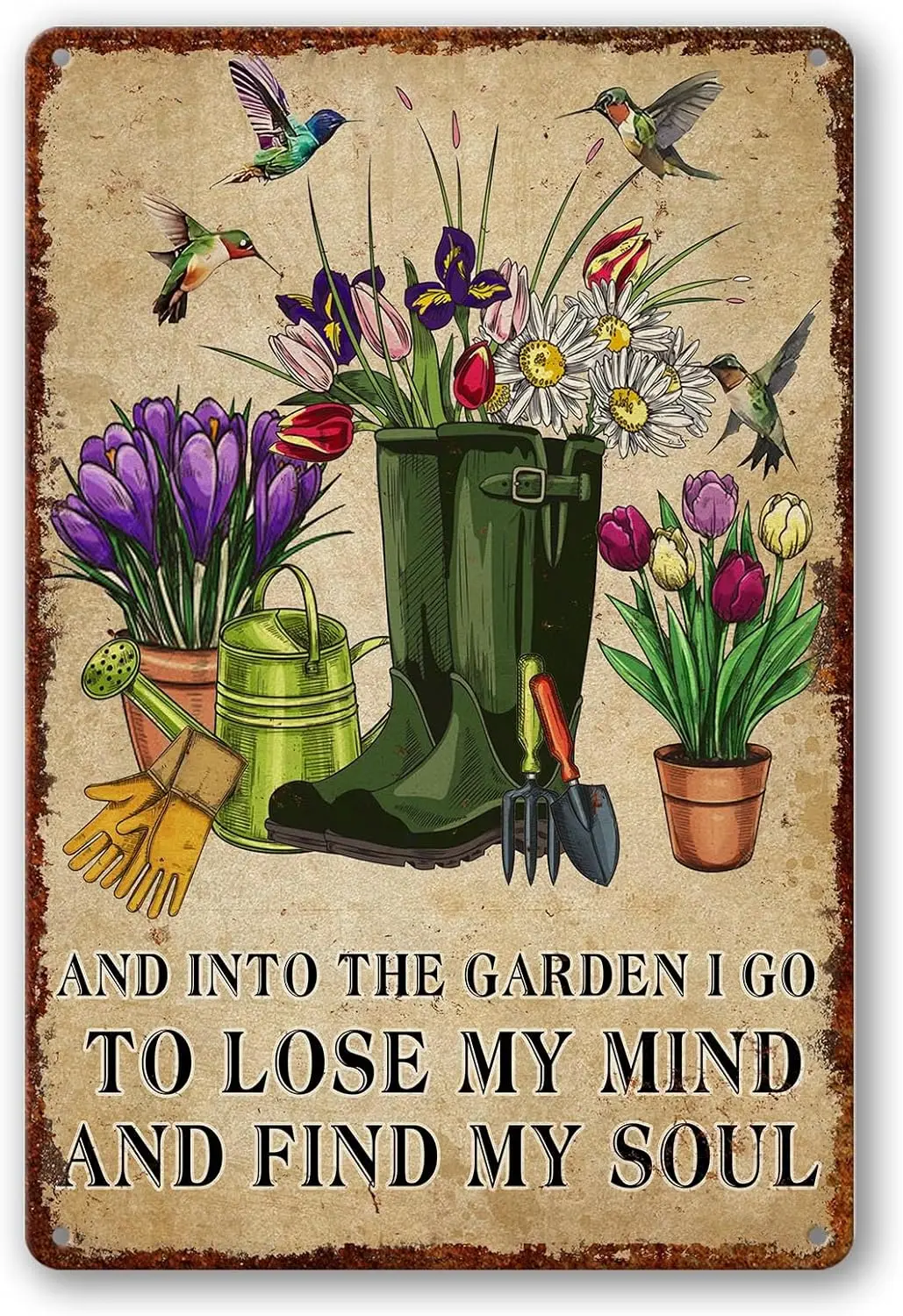 Технические металлические знаки для сада уличные цветы жестяной знак я иду в сад