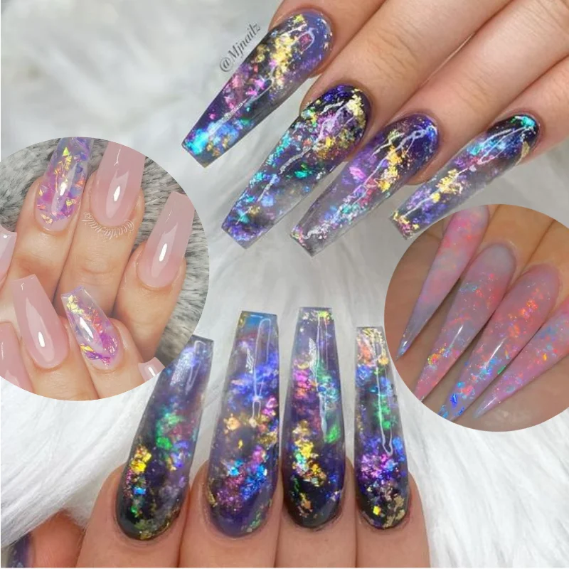 Конфетти искусственный набор красочные хлопья русалки аксессуары для маникюра