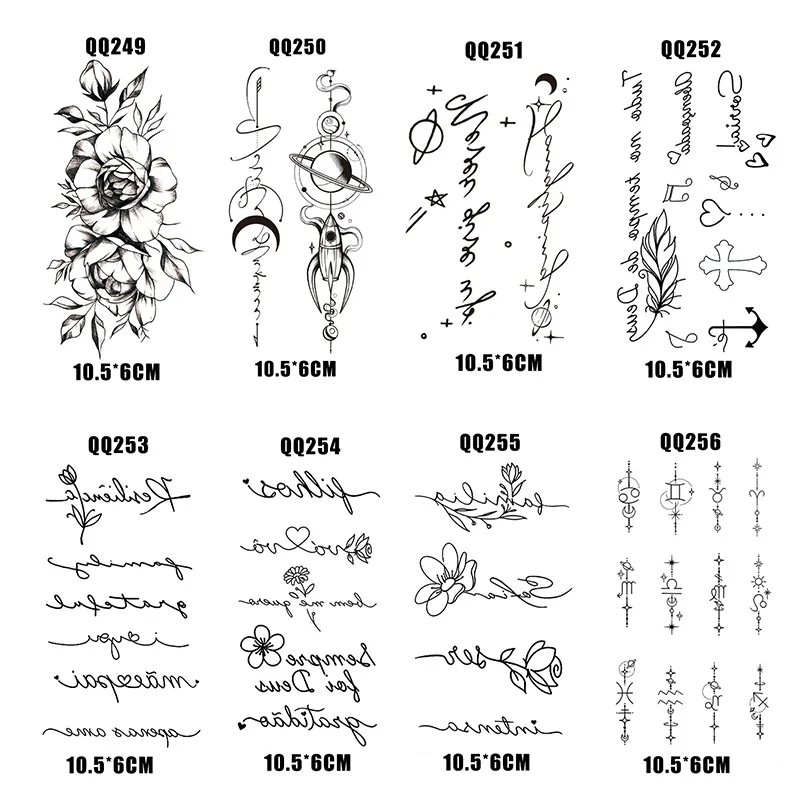 Маленькие тату-наклейки, водостойкие стойкие Временные татуировки, минималистичные татуировки, 10,5*6 см, автомобильная наклейка (art.: 3920c9acb3a4c) - 3920c9acb3a4c