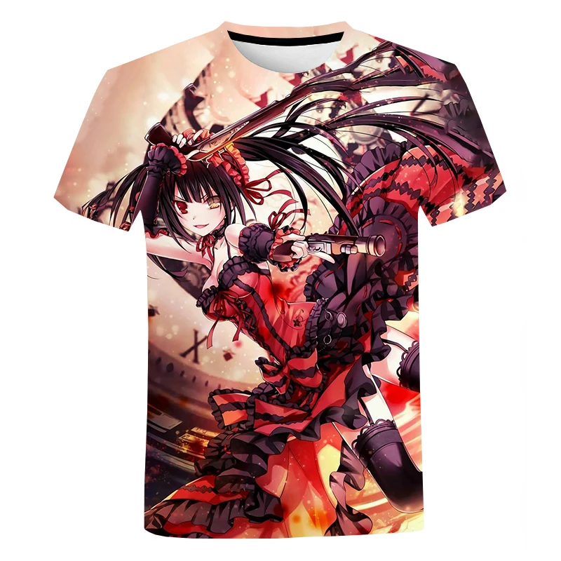 

New Anime Date a Live 3D Printed T Shirt Men Women Summer Fashion Cool Casual Harajuku T Shirts Streetwear Tops Oversized Shirts