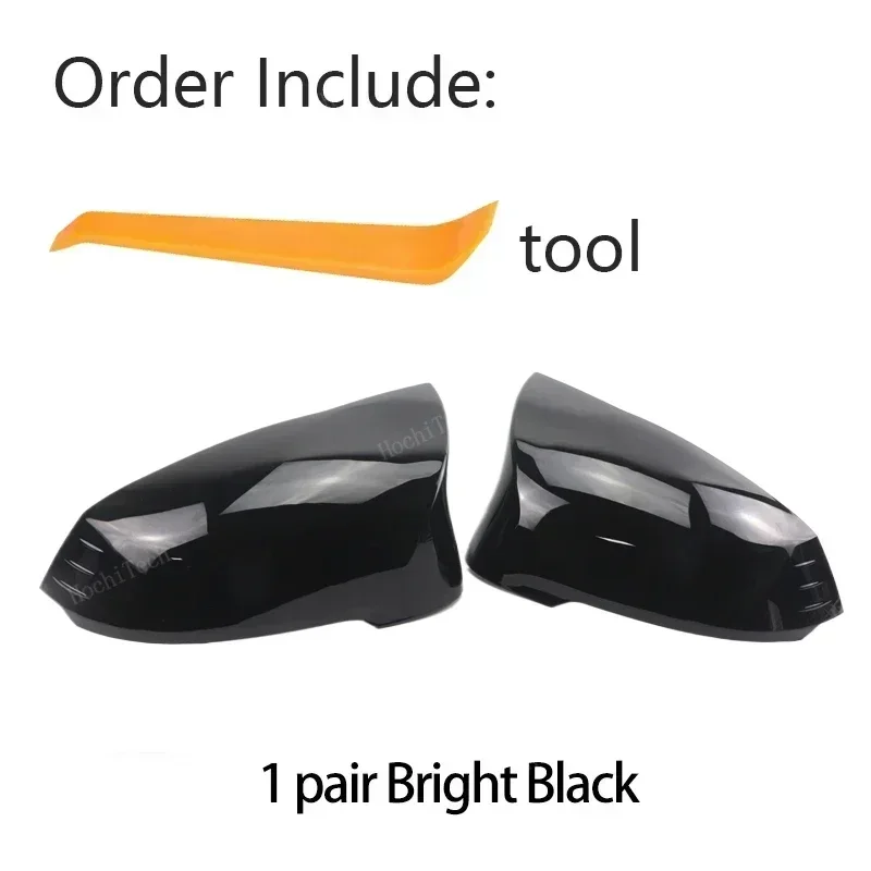 

1 пара, глянцевые черные боковые зеркальные крышки для BMW X1 IX1 U11 U12, X2 IX2 U10