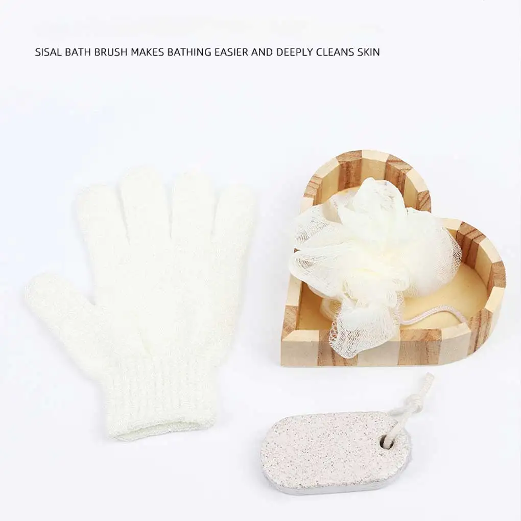 

3pcs Bath Set Pumice Stone Exfoliating Towel Resistance Washing Tools