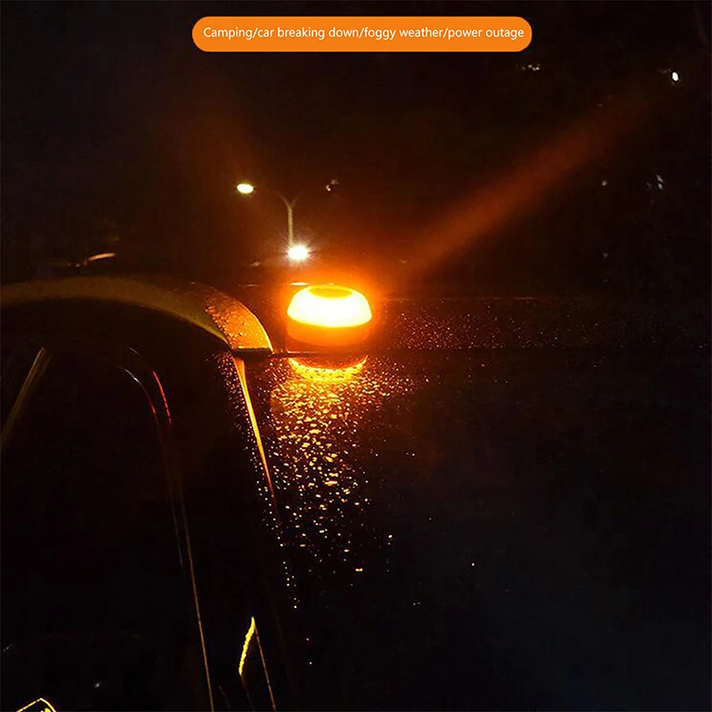 

2023 New Car Emergency Light V16 LED Flashlight Strobe Light Road Accident Lamp Replaceable Battery Waterproof Warning Light