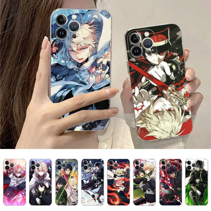 

Anime Owari no Seraph Of The End Phone Case for iPhone 11 12 13 mini pro XS MAX 8 7 6 6S Plus X 5S SE 2020 XR case