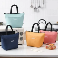 new handheld lunch bag thermal insulated canvas tote pouch kids school bento portable dinner container picnic food storage pouch