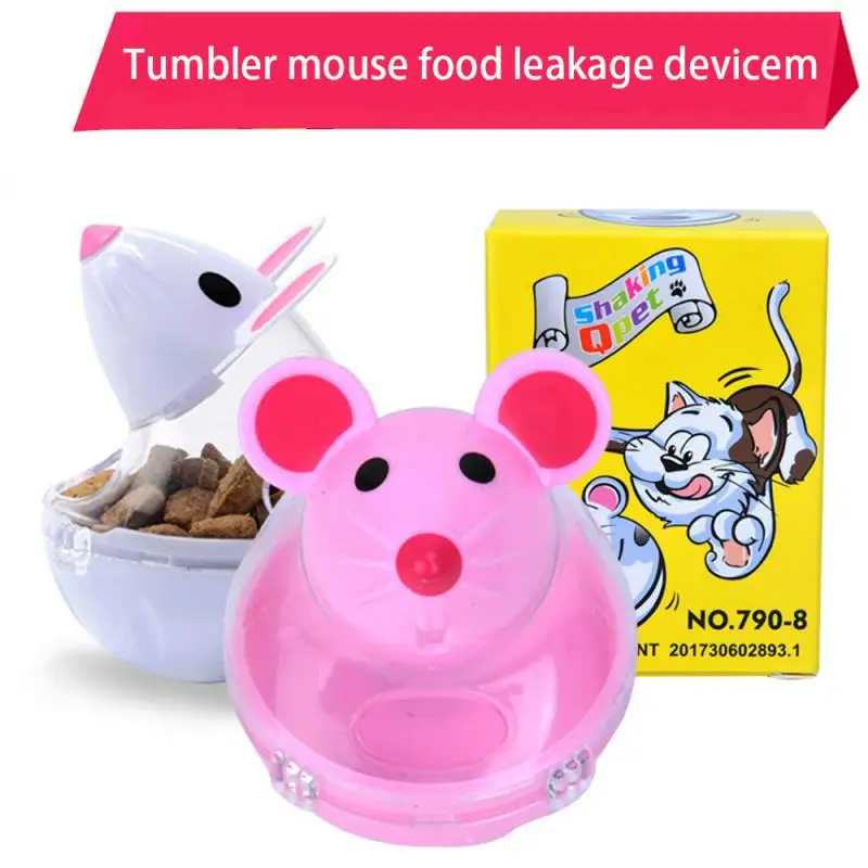 

Cat Automatic Feeder Cat Mice Food Tumbler Cat Food Toy Ball Interactive Leak Food Interesting Plastic Cat Food Dispenser Treat