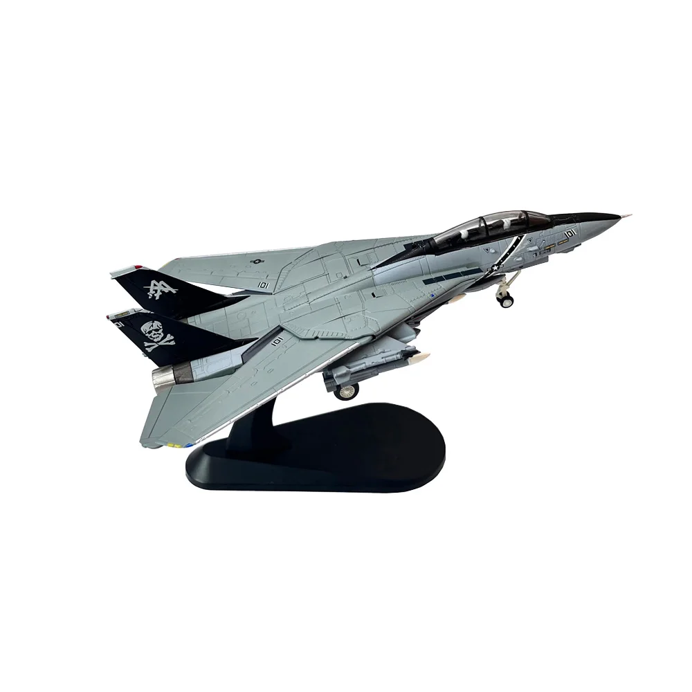 Масштаб 1/100 ВМС США Grumman F14 F-14B Jolly Rogers VF-103 Истребитель Металлическая игрушка Литая