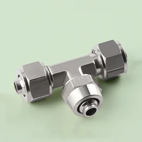pneumatic fittings air fitting pe 4mm 6mm 8 10 12mm t type three way variable diameter quick connector for hose tube connectors
