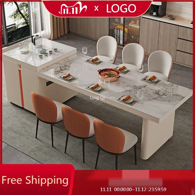

Extendable Microwave Dining Table Utility Luxury Free Shipping Office Lslands Living Room Storage Muebles Auxiliary Furniture