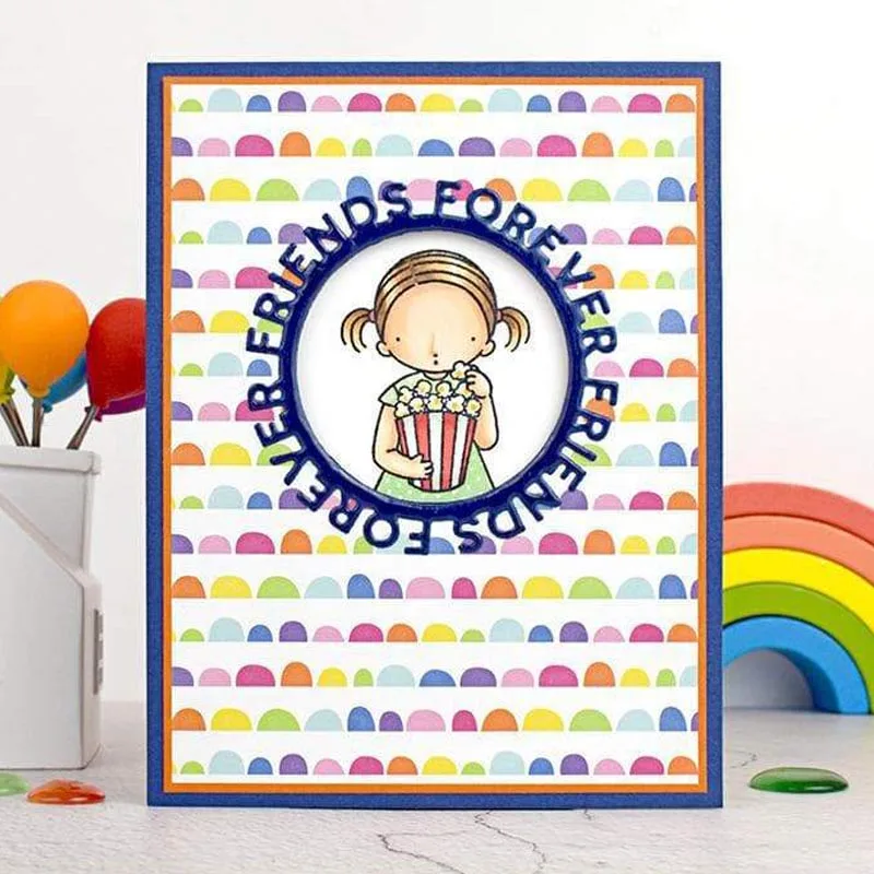 Металлические Вырубные штампы Friends Forever Circle для рукоделия изготовления открыток