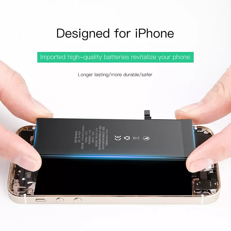 

2022 Высококачественный аккумулятор с нулевым циклом для iPhone 5 6 6S 5S SE 7 8 Plus X Xs Max 11 Pro 12, мини-аккумуляторы, Бесплатные инструменты