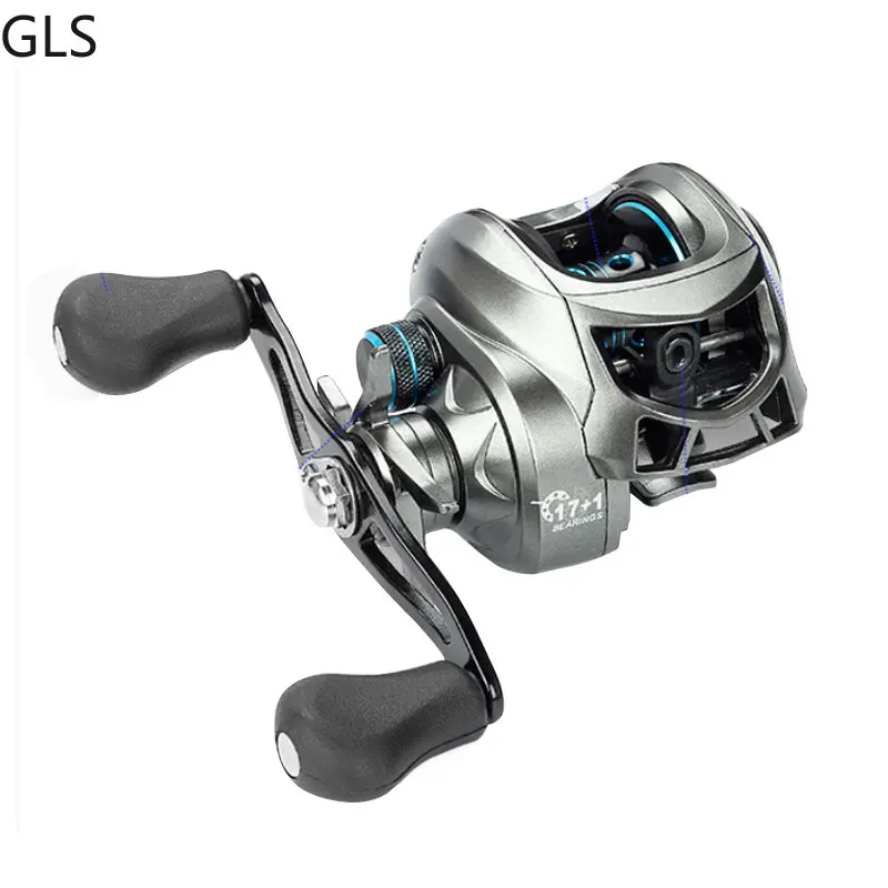 

Катушка GLS из алюминиевого сплава, 17 + 1 шарикоподшипник/8 + 1 шарикоподшипник, максимальное усилие фрикциона 6 кг, для пресной и соленой воды, 3 ...