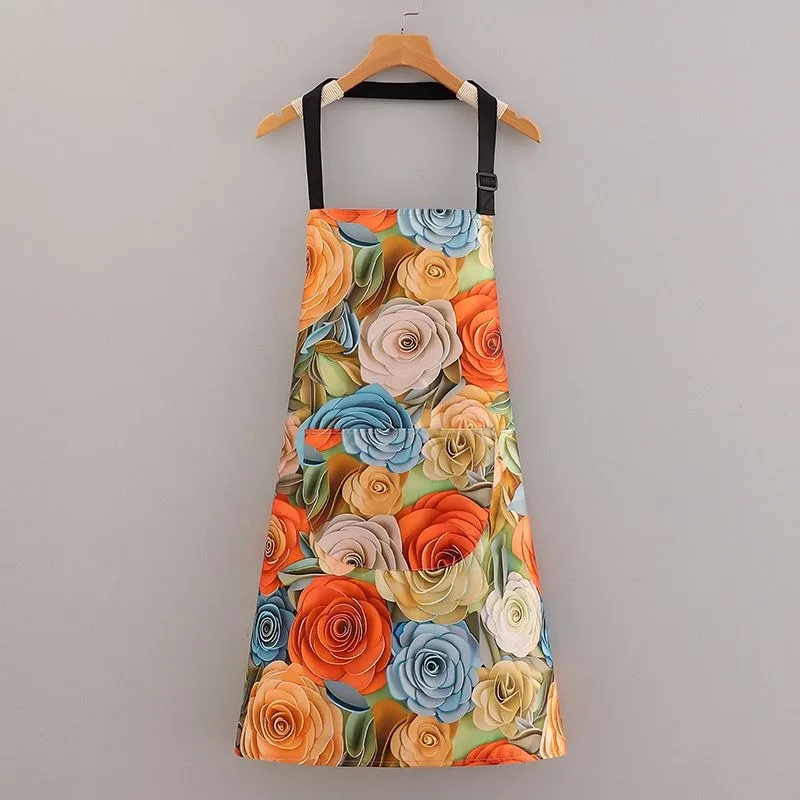 Цветочные кухонные фартуки с карманом маслостойкий фартук для выпечки мужской и