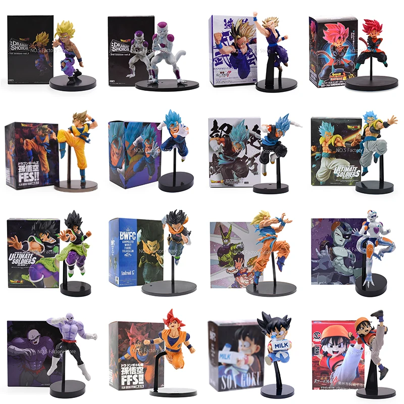 Goku Gogeta Broli Jiren Trunks Broly Frieza Gohan Collection Model Toy