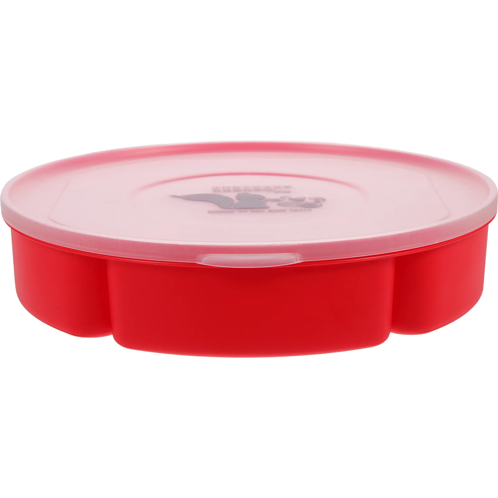 

Candy Container 6 Selections Snack Plate Reusable Candy Case with Squirrel Lid for Snack Nuts Fruit (Random Color )