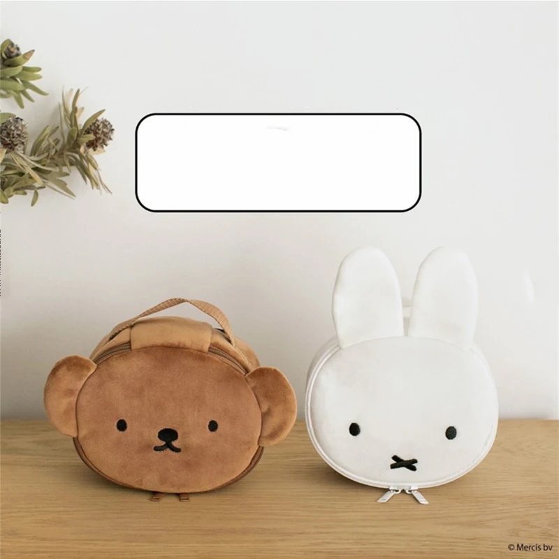 Новая кавайная плюшевая большая вместительная ручная косметичка Miffy сумка для