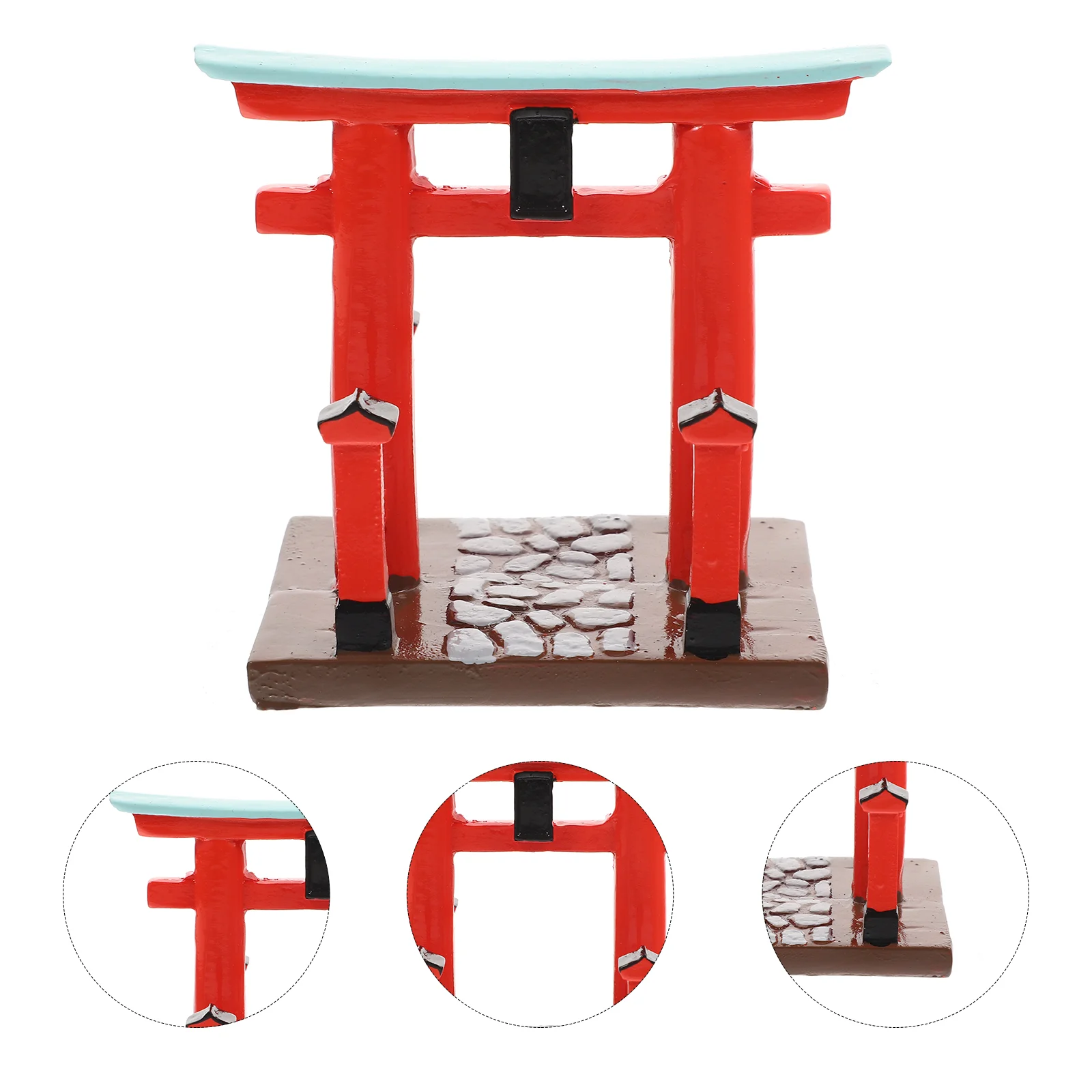 

Mini House Japanese Torii Gate Model Miniature Resin Torii Gate Gate Model Decor