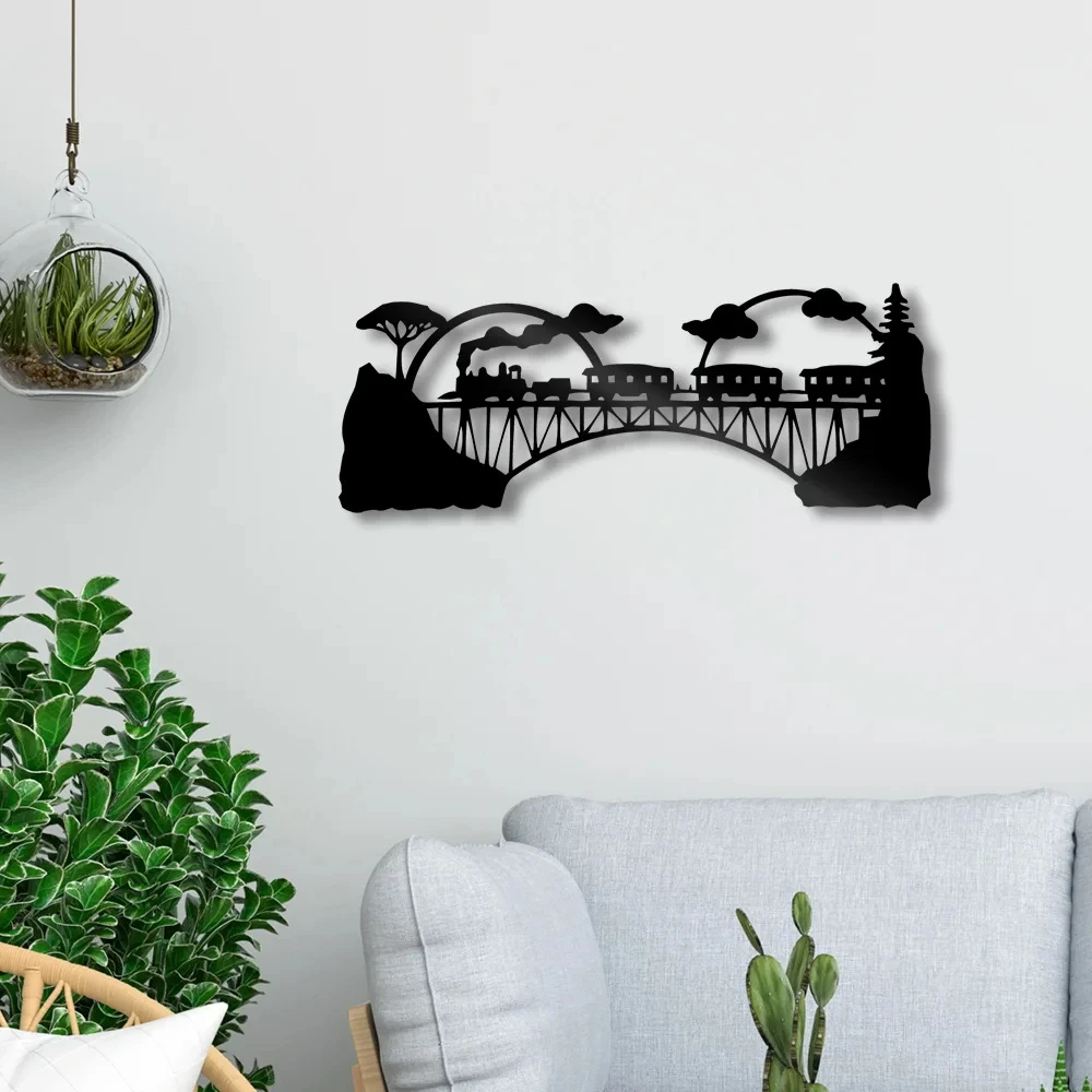 Наклейки на стену с небольшим поездом используемые в гостиных спаленях офисах