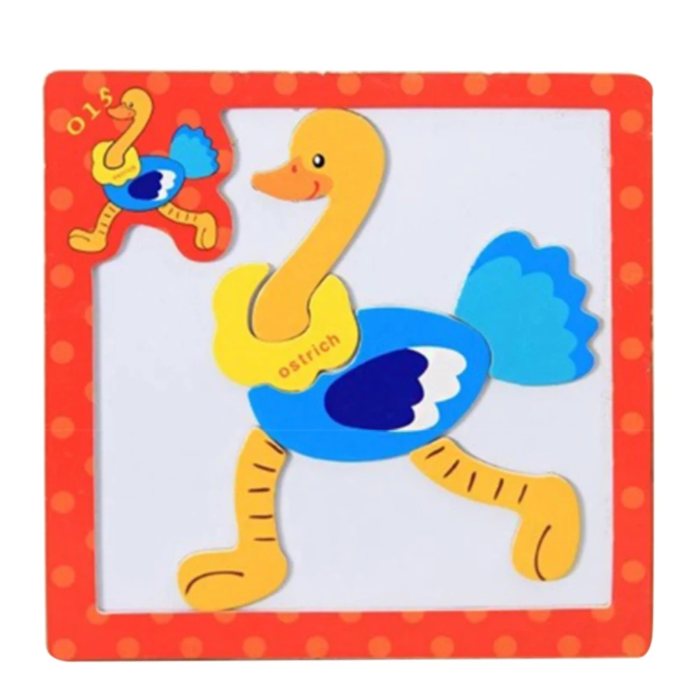 

15x15cm Safe DIY Unisex Children Wooden Toy Gift 3D Educational Magnetic Decorative Cartoon Animal Eco-friendly Jigsaw Cute