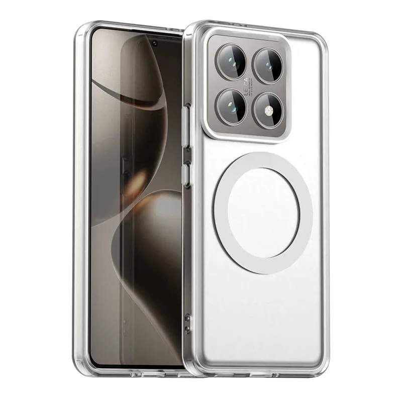 Фото Для Xiaomi 14T, 14T Pro Магнитный чехол ELVEV Качественная красивая матовая защитная задняя крышка с защитой от отпечатков пальцев №3