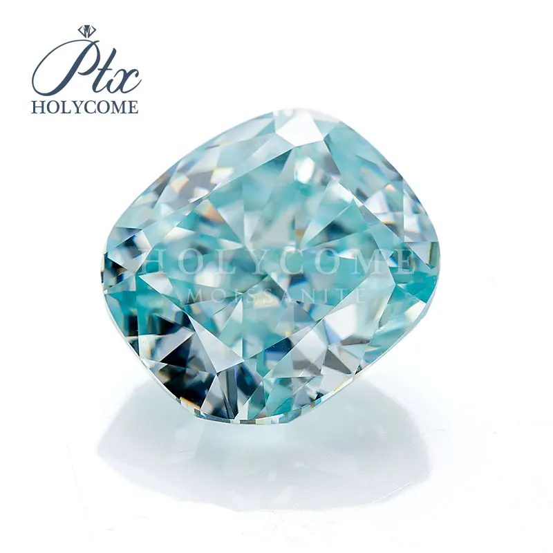 Holycome Moissanite GRA VVS1 оптовая продажа Aqua Blue свободный драгоценный камень дробленый лед