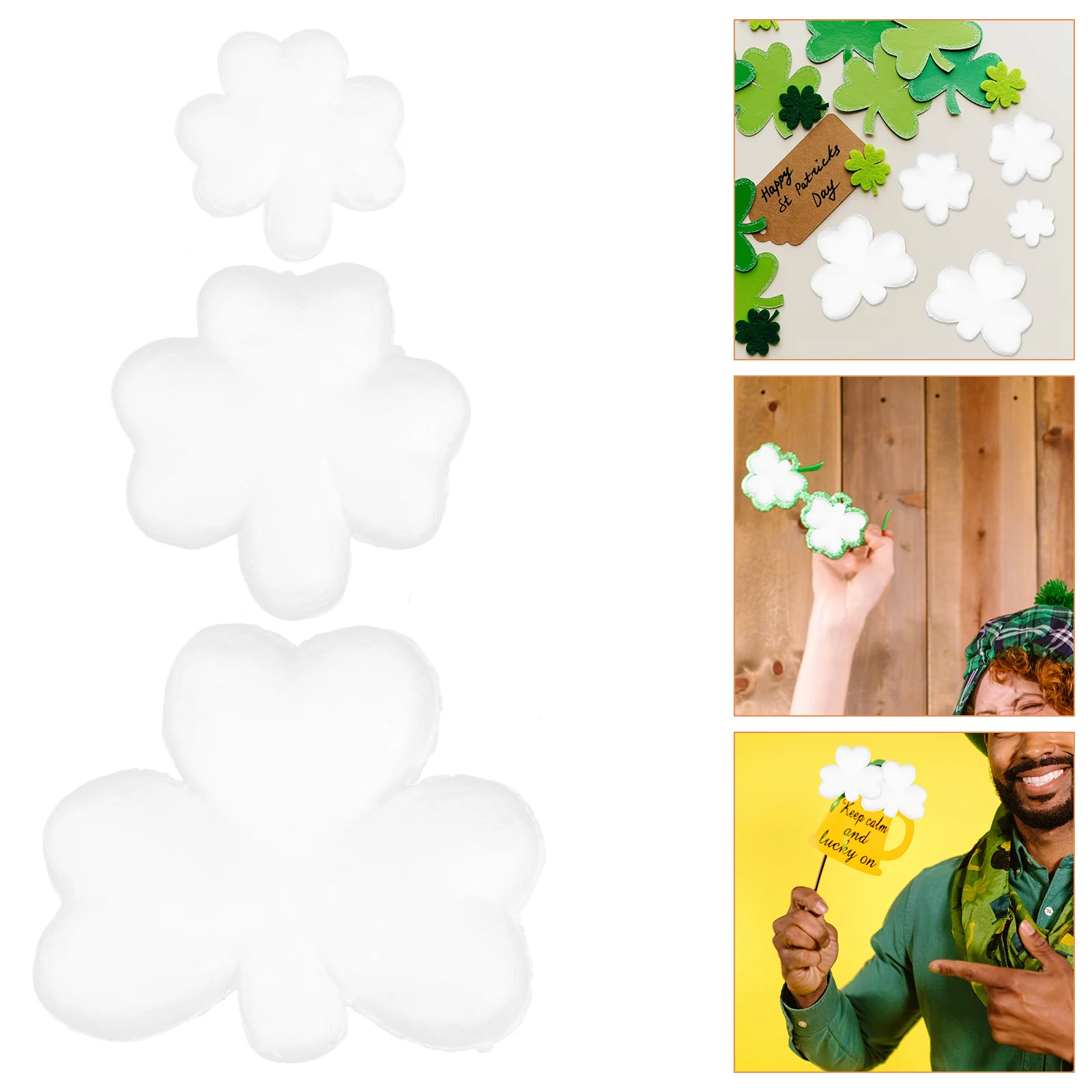 

Foam Craft Day Foams S Patrick Modelling Balloon Climb Party Favor Crafts White Ornament Shape Polystyrene Leaf Forms