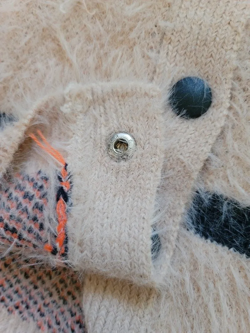 Винтажный английский синтетический норковый кашемировый свитер Qiukichonson женский