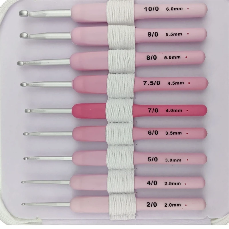 9 шт. эргономичный крючок 2 0–6 0 мм с мягкой ручкой для начинающих вязать свитер