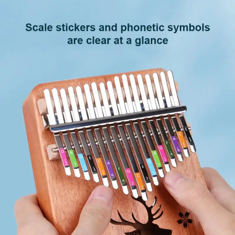 

Phonetic Symbols Thumb Scale Stickers Environmental Friendly Five Finger Harp 17 Tone Self-adhesive Thumb Piano Step Paste