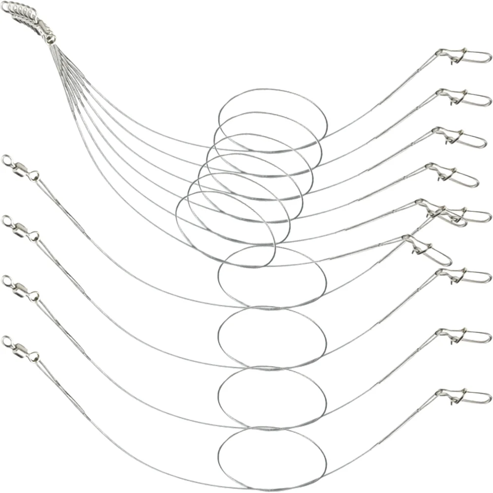 

24 Pcs Fishing Leader Line Catfish Tackle Fish Line Fishing Line Portable Fishing Leader Strings Stainless Steel Fishing Leaders
