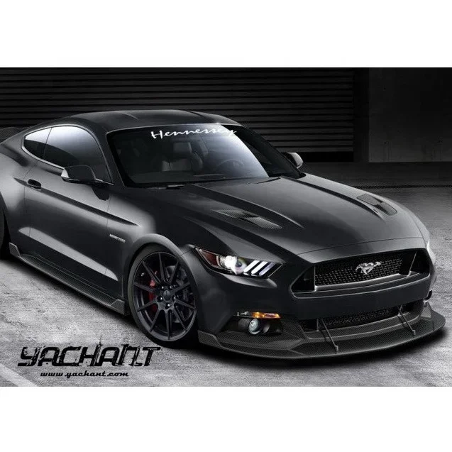Углеродное волокно 2015 до 2017 Ford Mustang Hennessey стильный передний разветвитель для губ