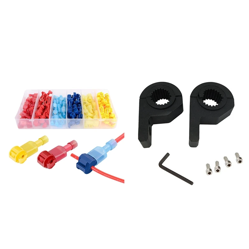 

120 шт. быстроразъемные клеммы провода T-Tap самозачистки и 2 шт. кронштейна для крепления противотумансветильник фасветильник дальнего света ...