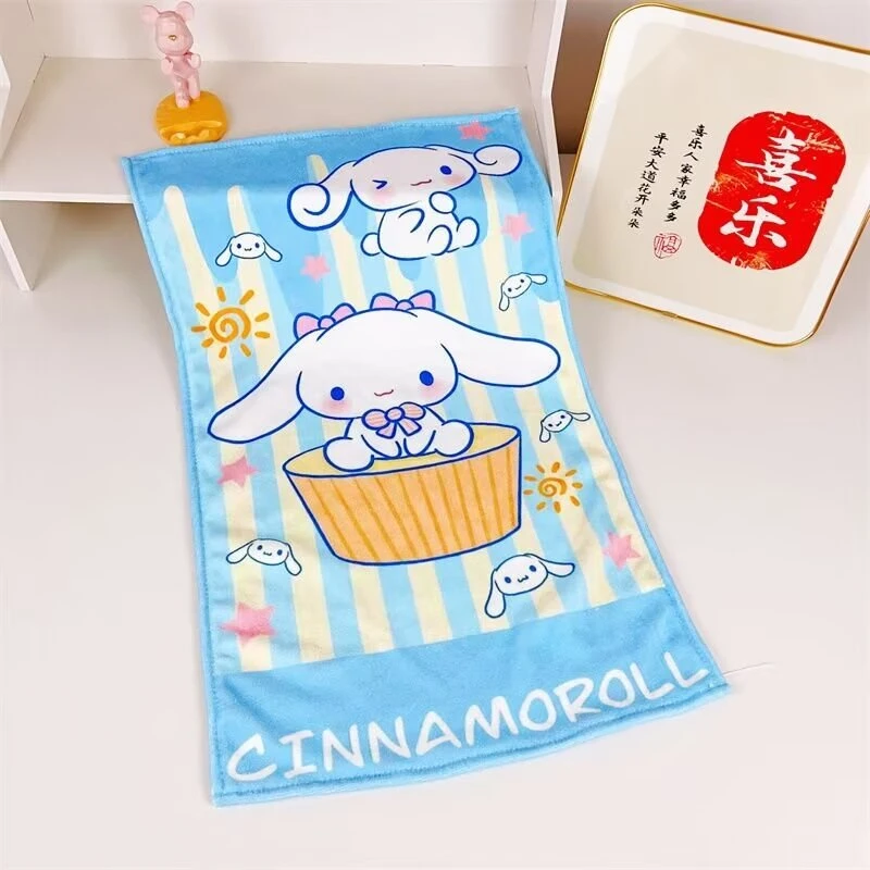 Полотенце Sanrio Kuromi My Melody милое мультяшное аниме помпон пурин Коричный цвет