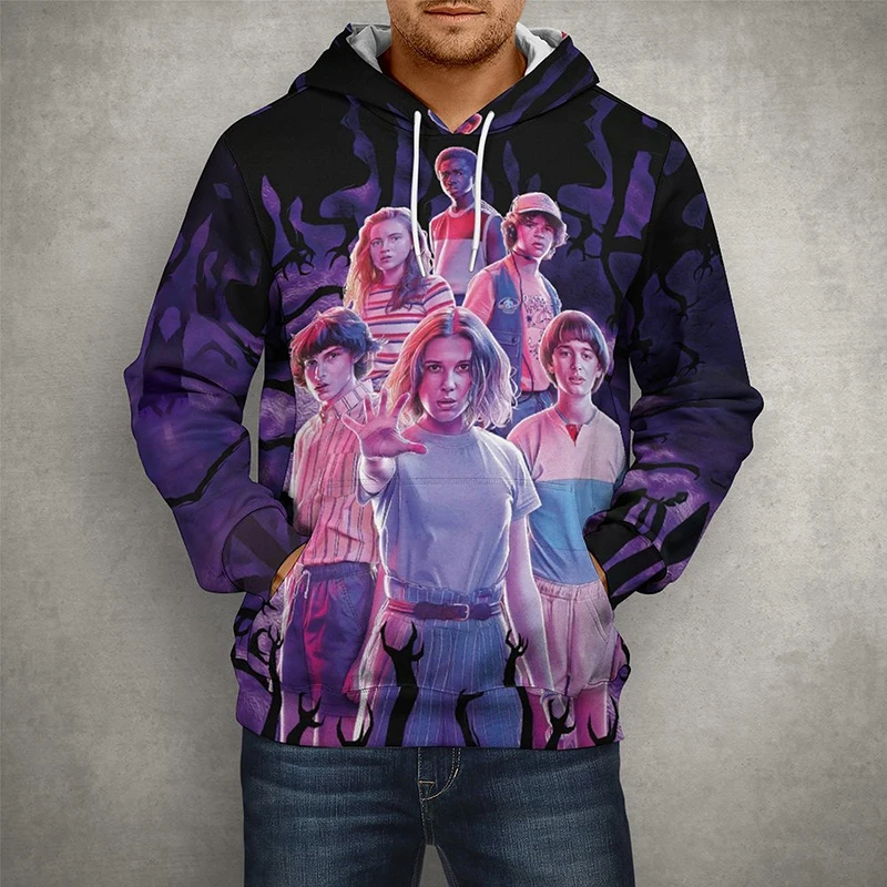 

2023 New Stranger Things Hoodies Men Women Hooded Sweatshirts Casual 3D Printed Pullover Fashion Cool Coat Tops Clothing