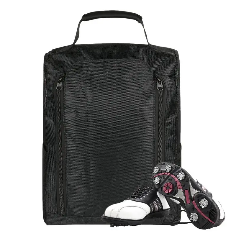 

Golf Shoe Storage Ventilated Dustproof Organizer Bag Shoes Storage Carrier With 2 Side Pockets Shoe Storage Accessories For