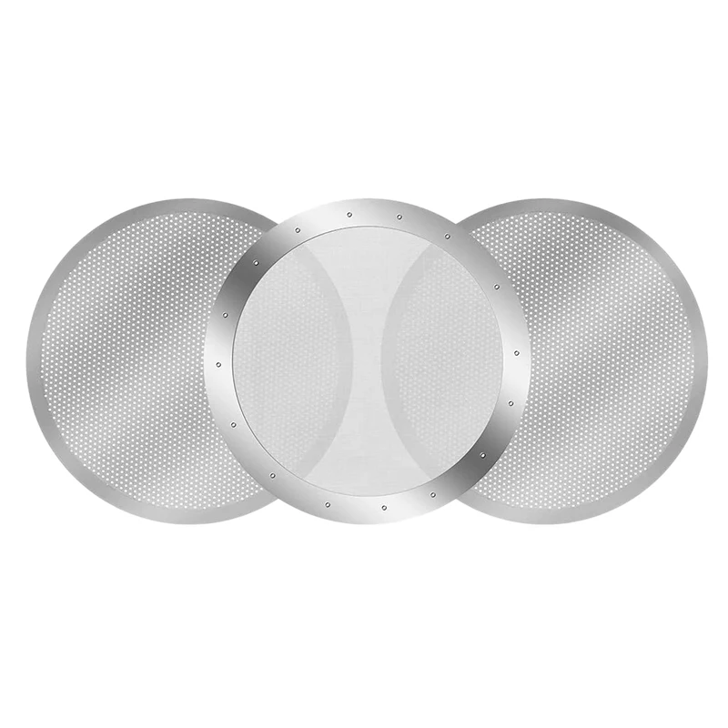 

3 Pack Metal Reusable Coffee Filter Mesh for AeroPress Coffee Maker Espresso Maker Silver