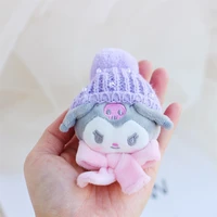 plush toys kitty sanrio kuromi kawaii animals plush keychains pendant anime stuffed keychain soft dolls for children girls gifts