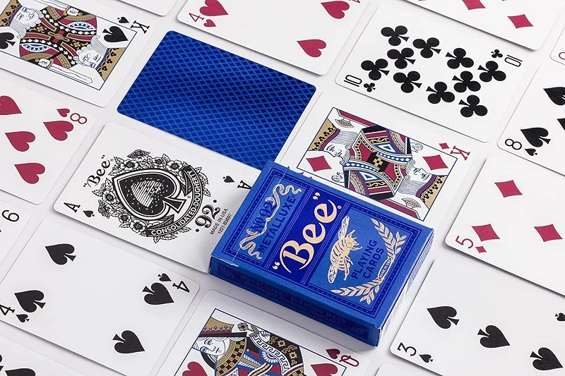 Bee Metalluxe синие игральные карты USPCC велосипед колода покер размер волшебные игры