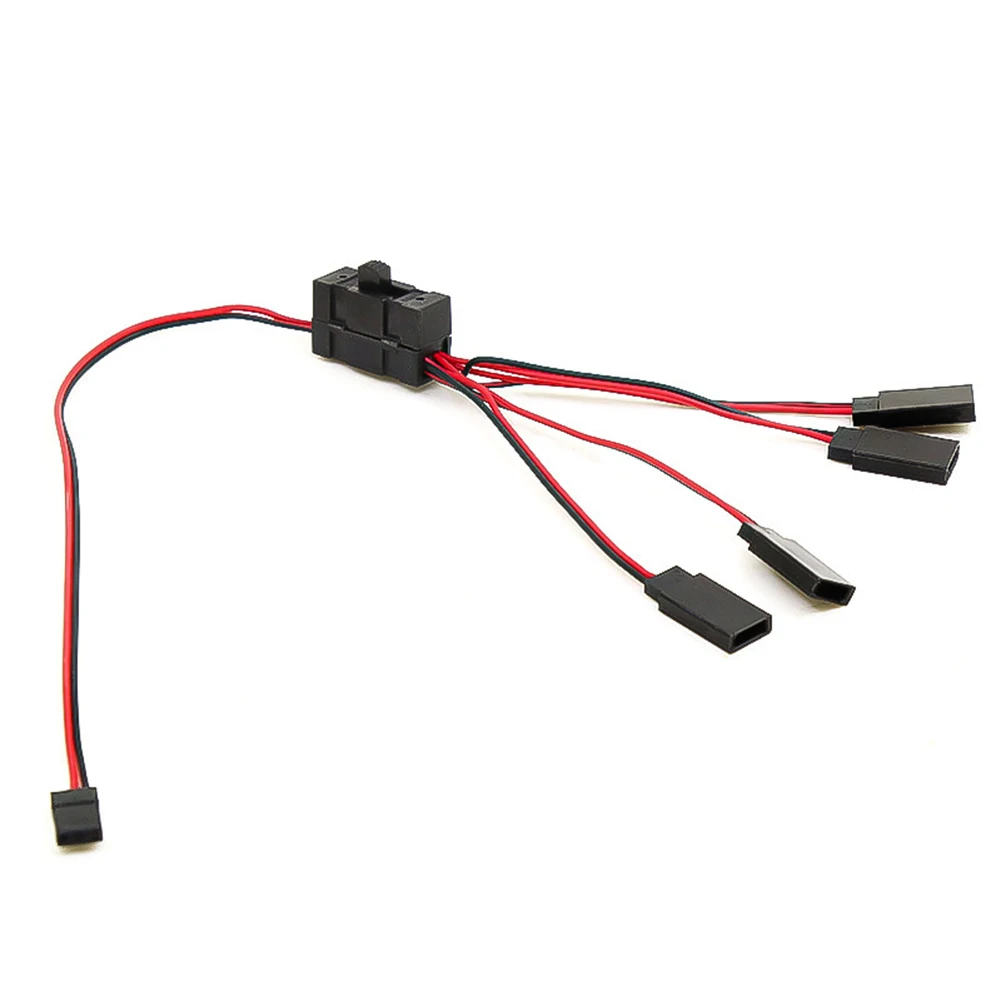 

Model Easy Install Power On Off Switch Cable RC Car Repairing Y Shape Climbing Light Accessories Splitter For TRX 4 SCX10