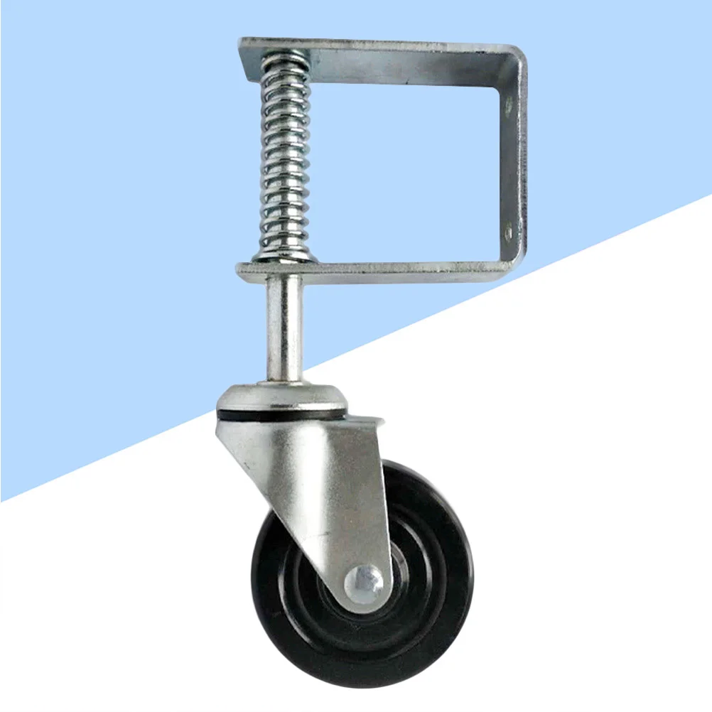 

Caster Gate Wheel Spring Loaded Wheels Rubber Sliding Casters Heavy Duty Swivel Castors Door